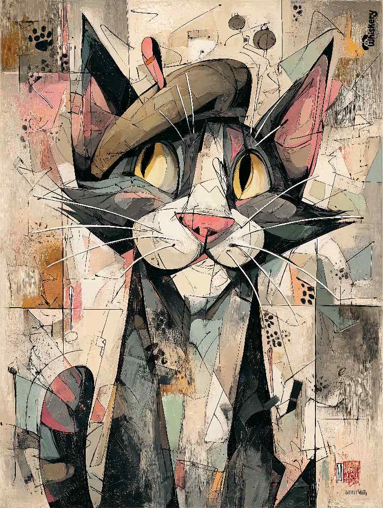 Funny Cat & Gamer Mouse Pad – Whiskery Sour Art Series (260×210 mm)