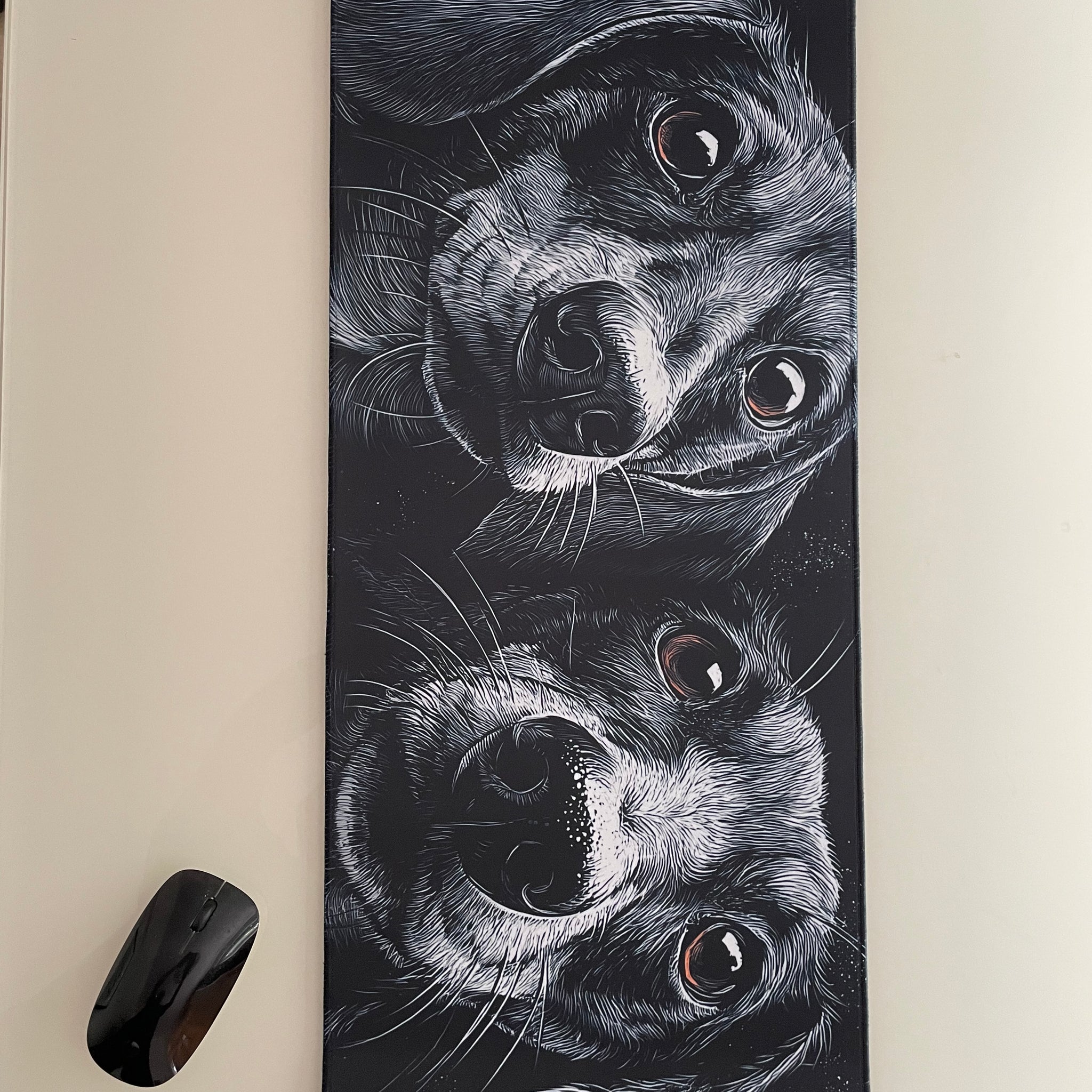 Extra-Large Dog Art Mouse Pad – Desk Mat with Dachshund Illustration | Anti-Slip, Smooth Surface