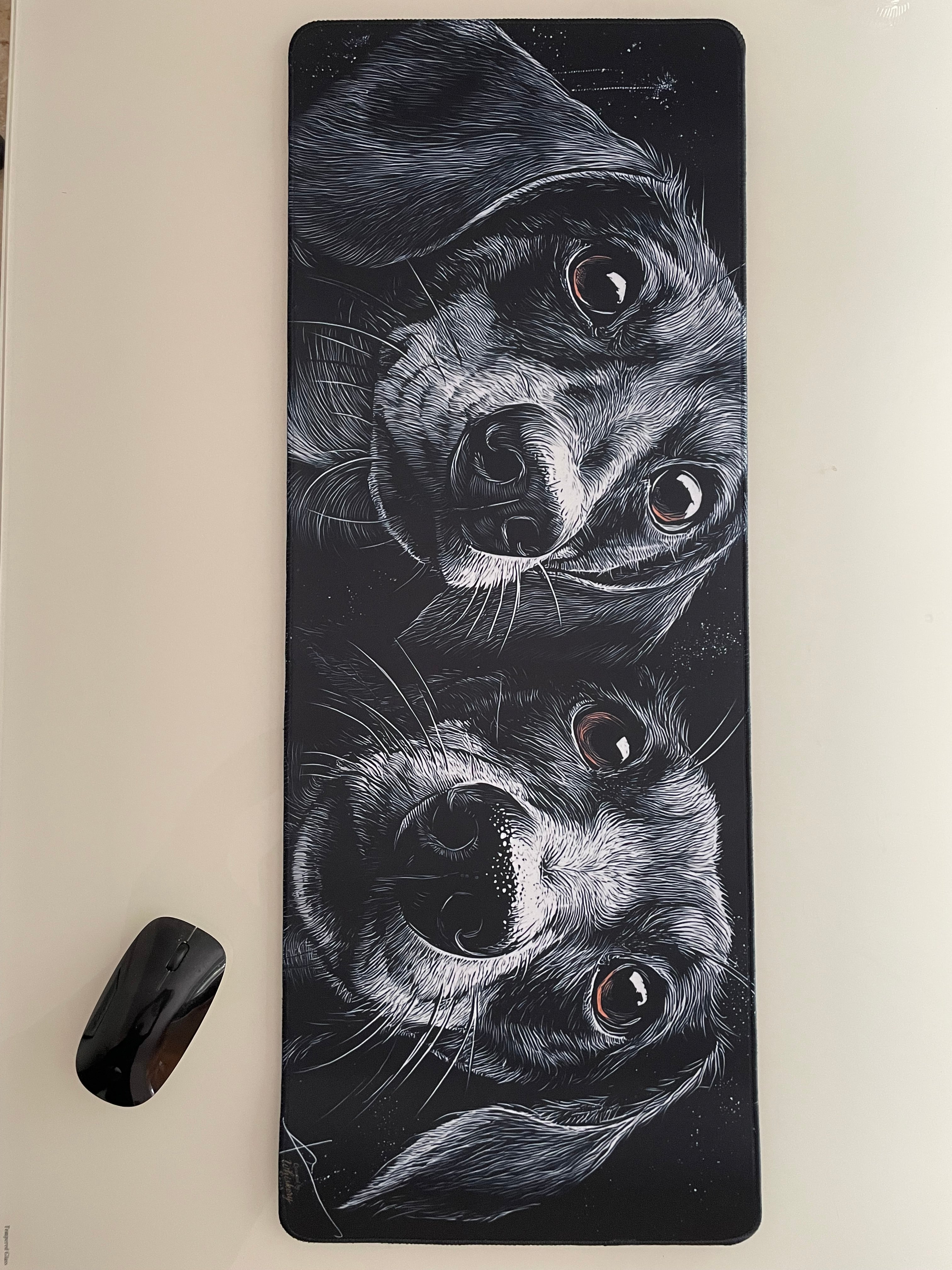 Extra-Large Dog Art Mouse Pad – Desk Mat with Dachshund Illustration | Anti-Slip, Smooth Surface