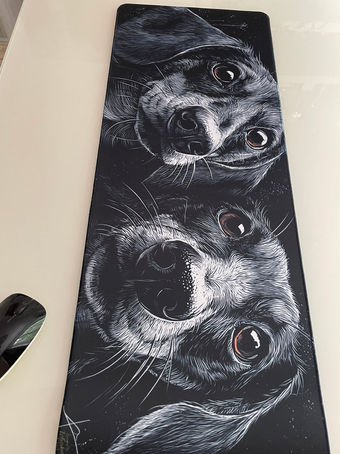 Extra-Large Dog Art Mouse Pad – Desk Mat with Dachshund Illustration | Anti-Slip, Smooth Surface