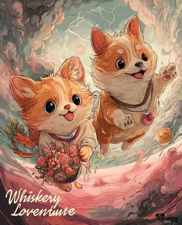 Loventure mini mouse pad — corgis exploring a planet in space, 260x210mm desk mat by Whiskery Sour