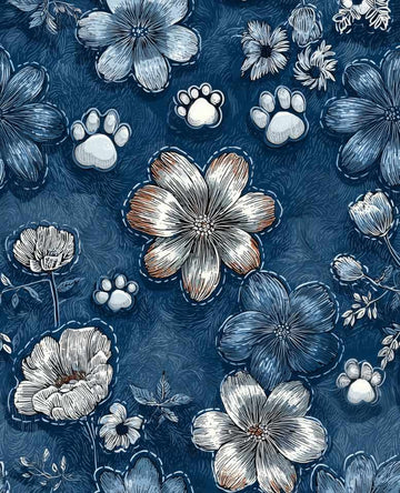 Tiny Paws Mini Mouse Pad — Cute Minimalist Paw Print Desk Mat 260×210mm | Whiskery Sour