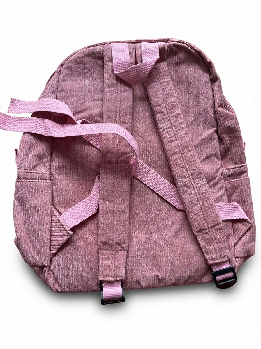 Personalised Corduroy School Backpack | Custom Name | A4 Primary & Reception Bag
