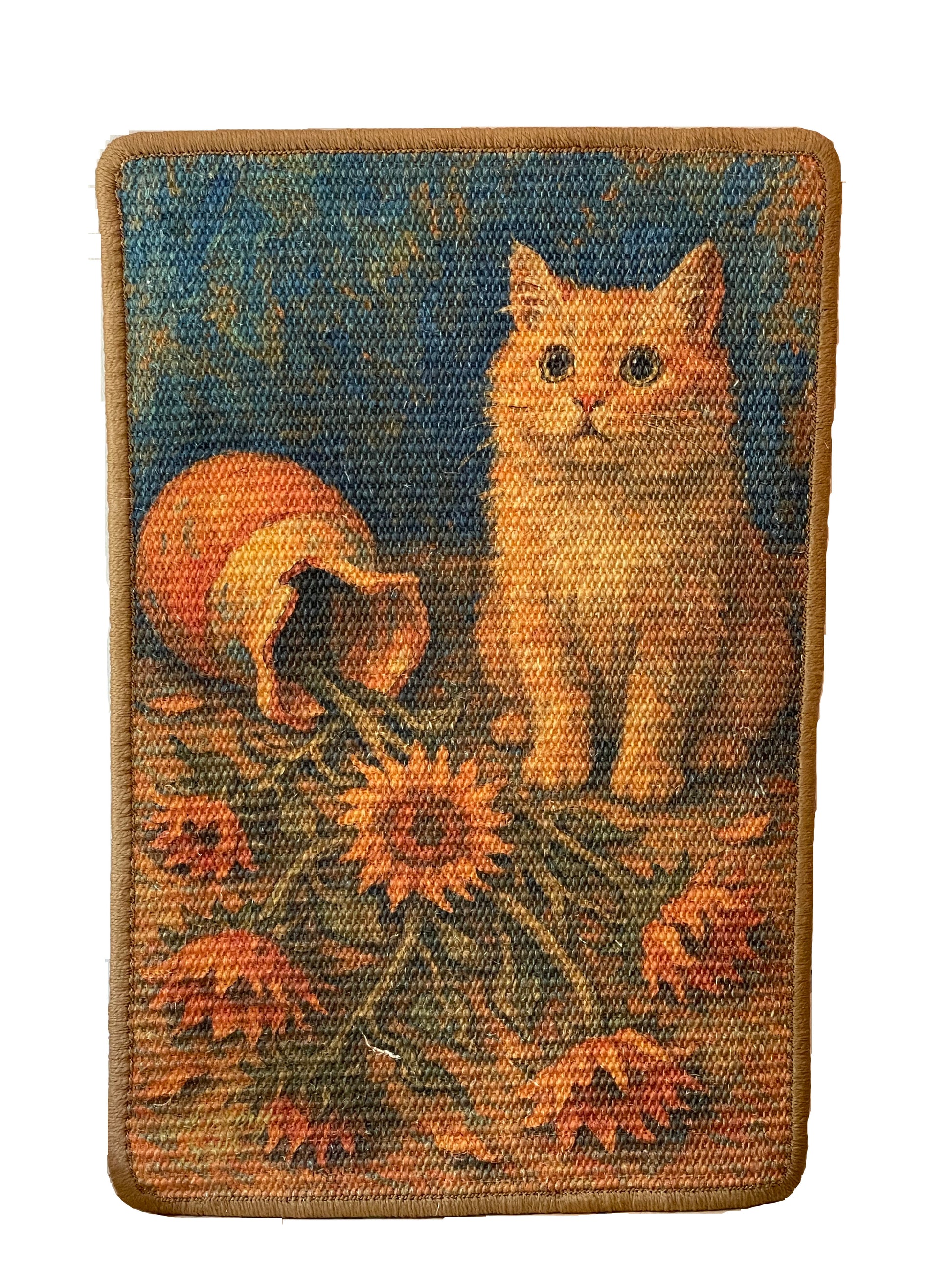 Sunflower Cat mat – non-slip border and colourful pattern