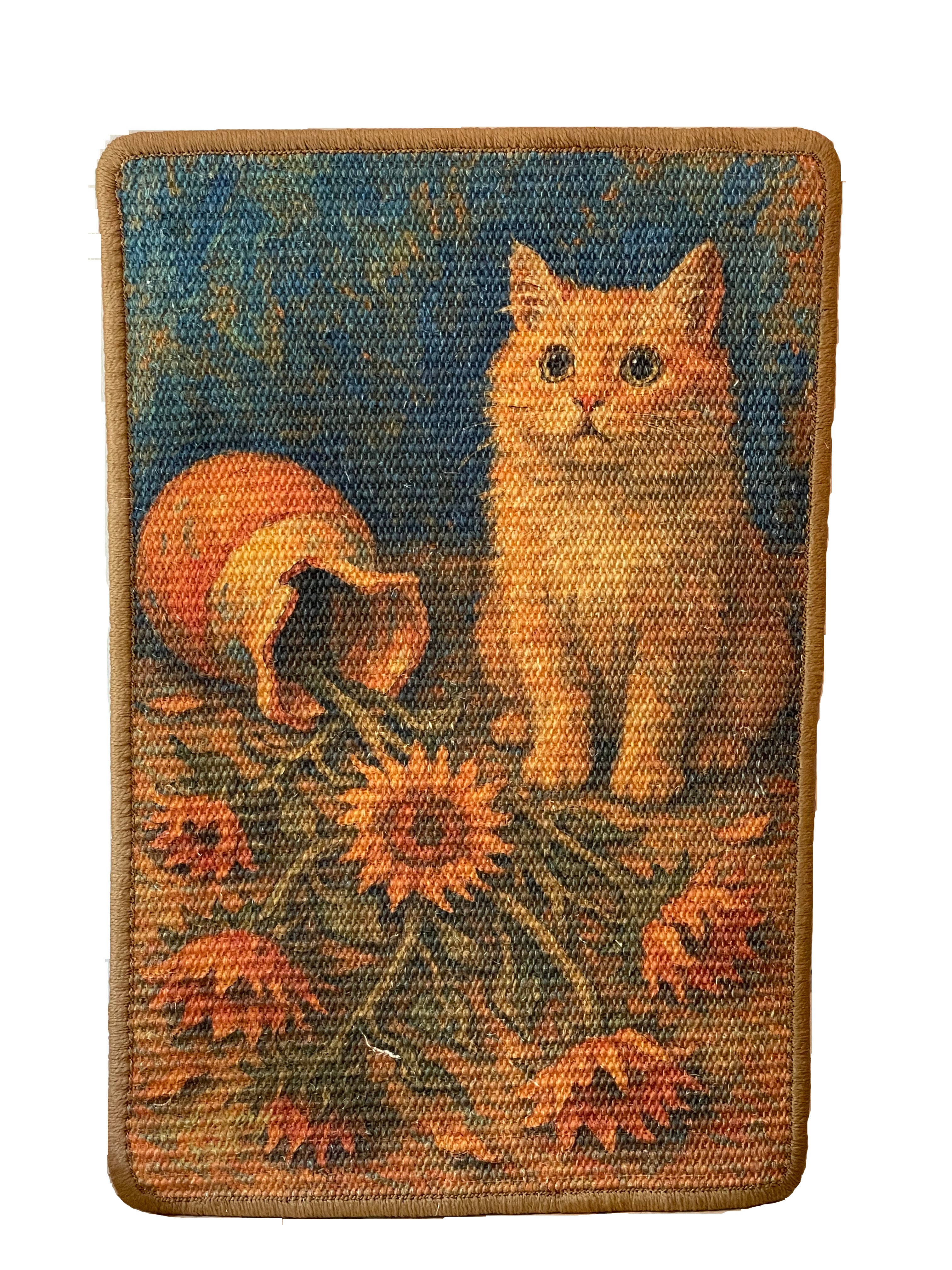 Sunflower Cat mat – non-slip border and colourful pattern