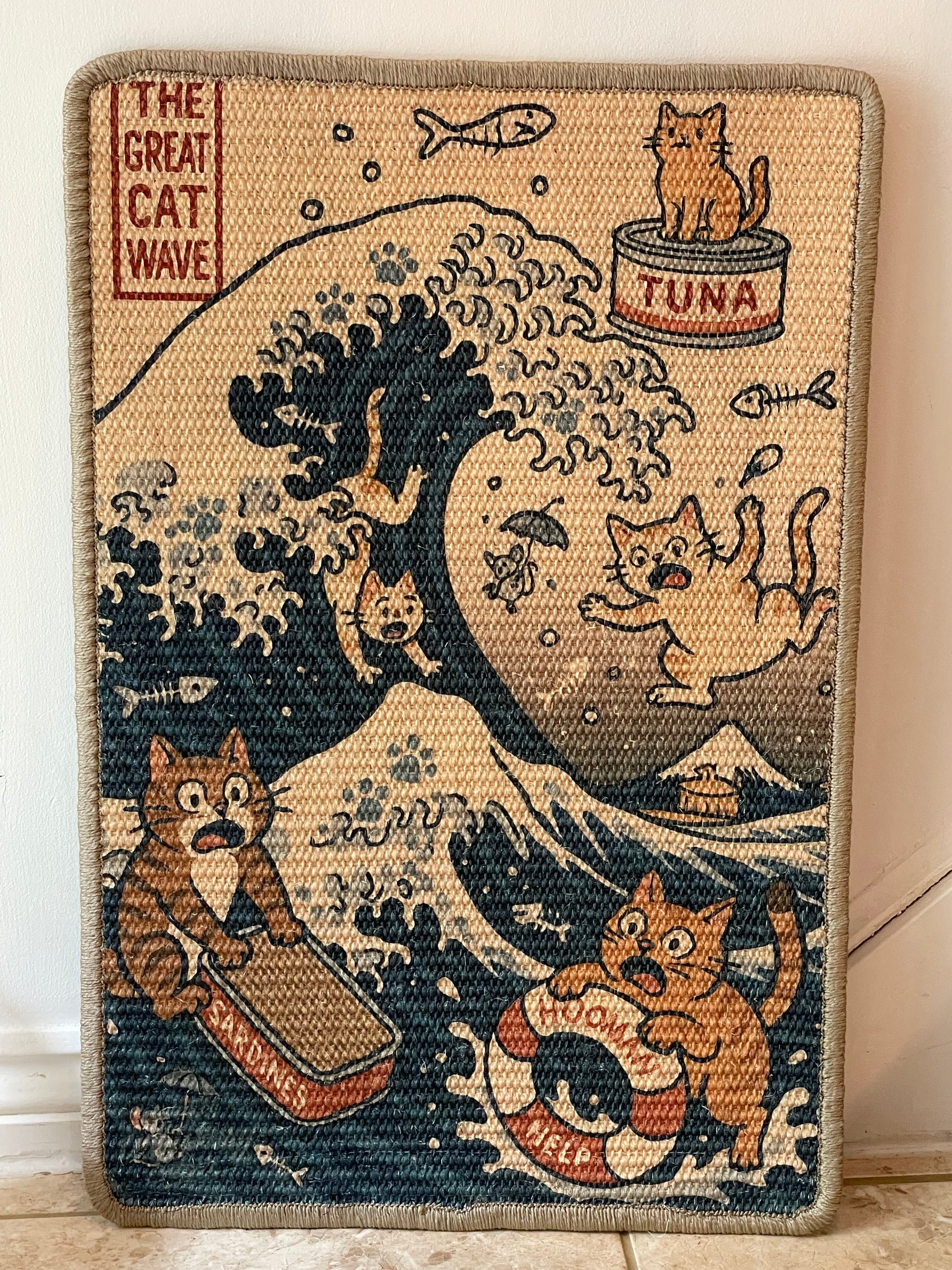 Non-slip backing and edge finish