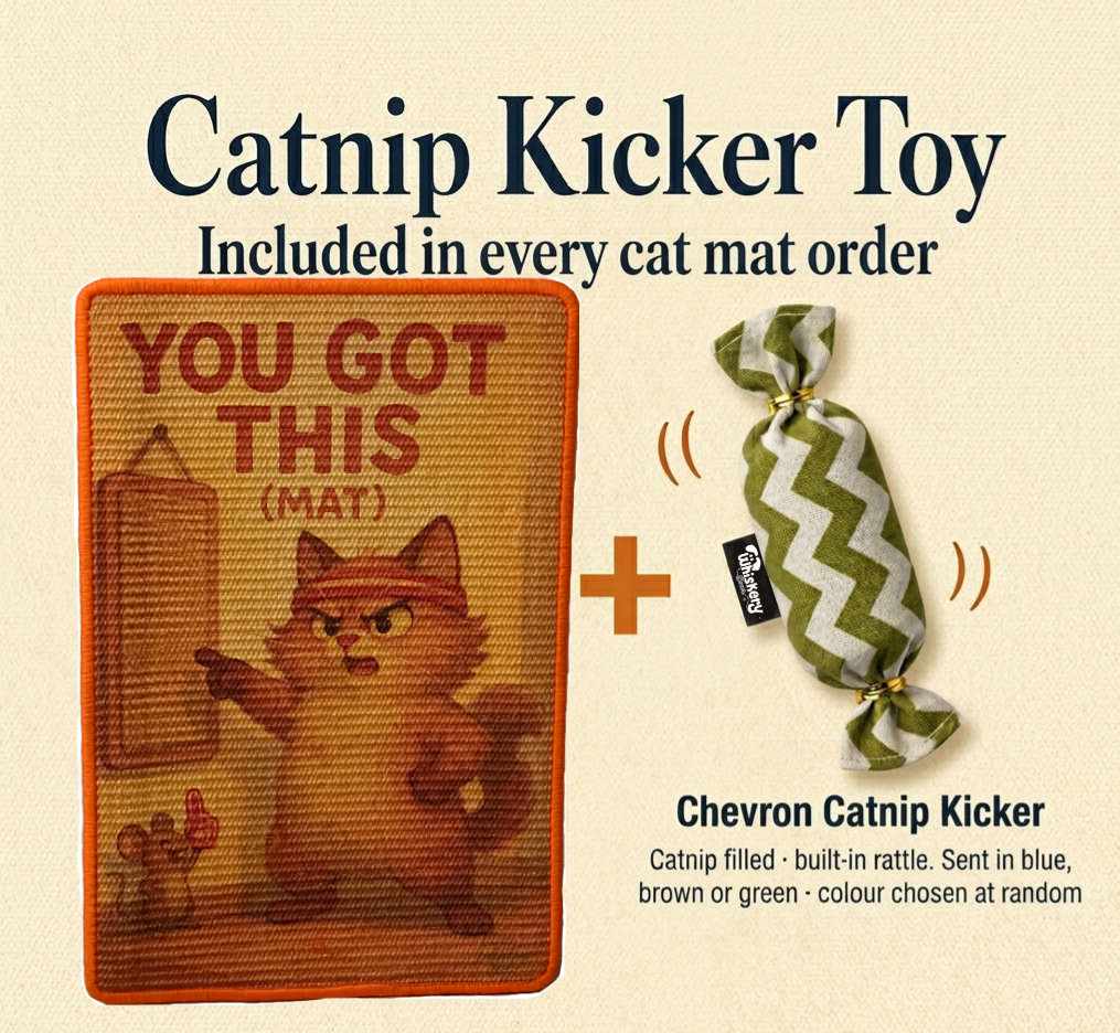 Cat Scratching Mat - You Got This Motivational Sisal Pad | Funny Cat Gift | Whiskery Sour