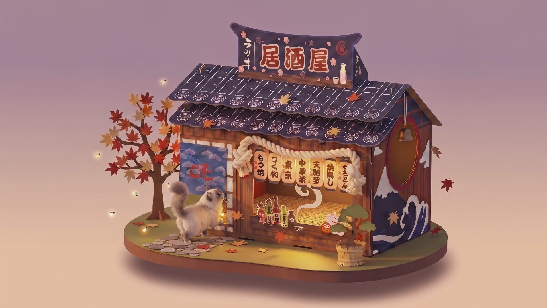 Eco Neko-ya — Japanese Cat House with Scratch Pad